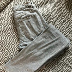 Grey lined pants straight leg